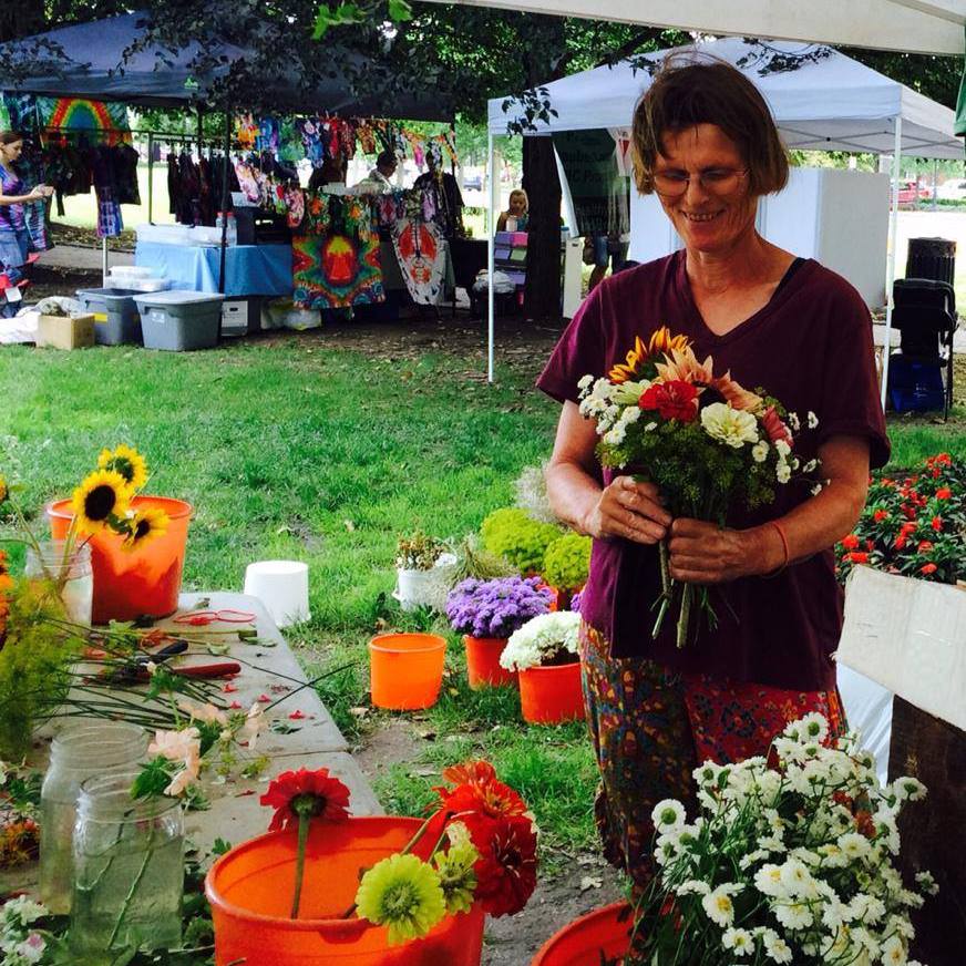 The Flower Lady and Her American Bouquet