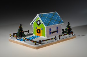 Fused Gingerbread House by Nonnie Lyketsos -Photo Credit Harry Seaman-